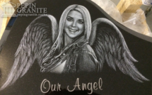 Our Angel Etched Headstone