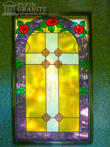 Stained Glass Window in Mausoleum